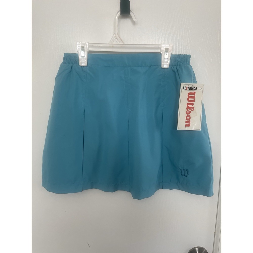 Vintage Wilson Advantage Tennis Skirt NOS Sea Blue Pleated Womens M